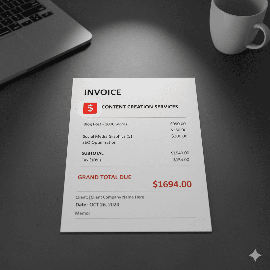 Expensive agency invoice